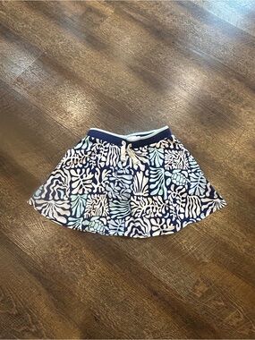 Mini Boden Navy Blue and White Patterned Girls' Skort